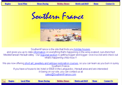 Southern france website in 2000
